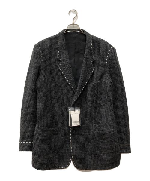Y's for men（ワイズフォーメン）Y'S for men (ワイズフォーメン) HOUNDSTOOTH STITCH JACKET グレー サイズ:2 未使用品の古着・服飾アイテム