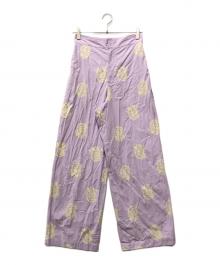 ne quittez pas（ヌキテパ）の古着「Poplin Paisley Embroidery Pants」｜パープル