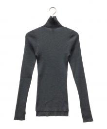 AURALEE（オーラリー）の古着「SUPER FINE WOOL HIGH GAUGE RIB KNIT」｜グレー