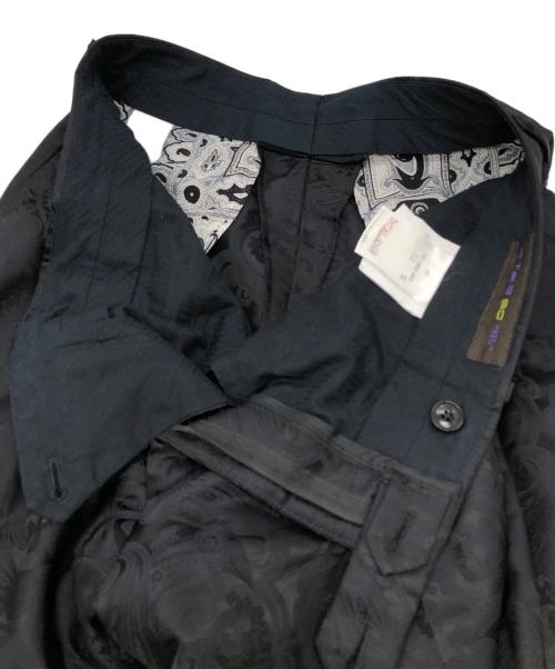ETRO（エトロ）ETRO (エトロ) 裏地ペイズリーセットアップスーツ ブラック サイズ:50の古着・服飾アイテム