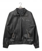 LAST NESTラストネスト）の古着「LEATHER HALF ZIP JACKET」｜ブラック