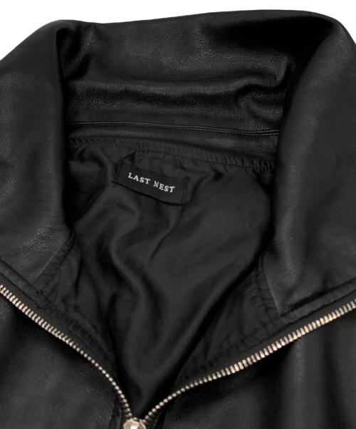 LAST NEST（ラストネスト）LAST NEST (ラストネスト) LEATHER HALF ZIP JACKET ブラック サイズ:XLの古着・服飾アイテム