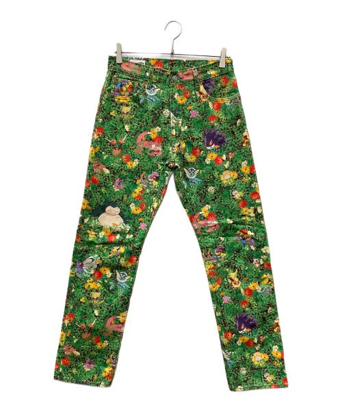 LEVI'S（リーバイス）LEVI'S (リーバイス) Pokemon (ポケモン) デニムパンツ グリーン サイズ:W29×L32の古着・服飾アイテム