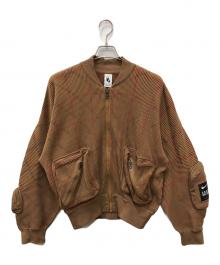 NIKE×UNDERCOVER（ナイキ×アンダーカバー）の古着「KNIT MA-1 JACKET」｜ブラウン