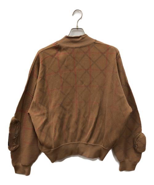 NIKE（ナイキ）NIKE (ナイキ) UNDERCOVER (アンダーカバー) KNIT MA-1 JACKET ブラウン サイズ:Lの古着・服飾アイテム