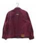 Supreme (シュプリーム) Flocked Denim Trucker Jacket レッド サイズ:L：33000円