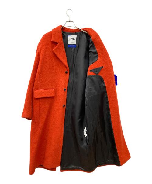 ZARA（ザラ）ZARA (ザラ) ADER error (アーダーエラー) ウールブレンドオーバーサイズコート レッド サイズ:Mの古着・服飾アイテム