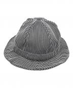SUPREMEシュプリーム）の古着「Stripe Mesh Bell Hat」｜ホワイト×ブラック