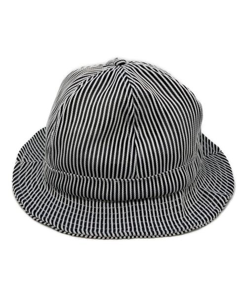 SUPREME（シュプリーム）Supreme (シュプリーム) Stripe Mesh Bell Hat ホワイト×ブラック サイズ:M/Lの古着・服飾アイテム