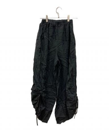 中古・古着通販】kujaku (クジャク) リネンパンツ ブラック サイズ:1