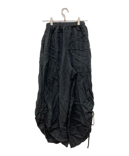 kujaku（クジャク）kujaku (クジャク) リネンパンツ ブラック サイズ:1の古着・服飾アイテム