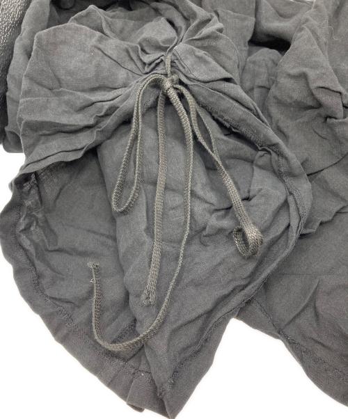 kujaku（クジャク）kujaku (クジャク) リネンパンツ ブラック サイズ:1の古着・服飾アイテム