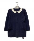 FOXEYフォクシー）の古着「ノーカラーコート」｜ネイビー