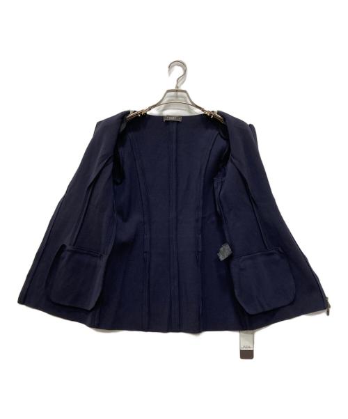 FOXEY（フォクシー）FOXEY (フォクシー) ノーカラーコート ネイビー サイズ:42の古着・服飾アイテム