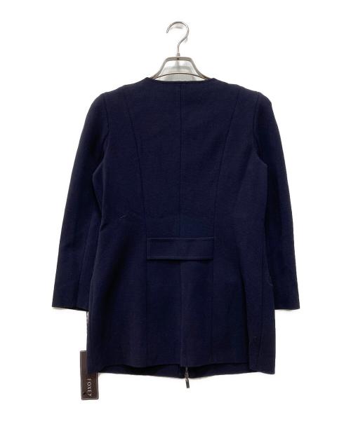 FOXEY（フォクシー）FOXEY (フォクシー) ノーカラーコート ネイビー サイズ:42の古着・服飾アイテム