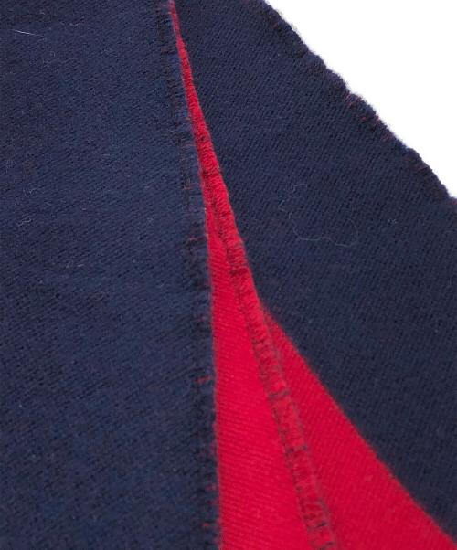 GUCCI（グッチ）GUCCI (グッチ) シルク混ストール ネイビー×レッド サイズ:下記参照の古着・服飾アイテム