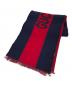 GUCCI（グッチ）の古着「シルク混ストール」｜ネイビー×レッド