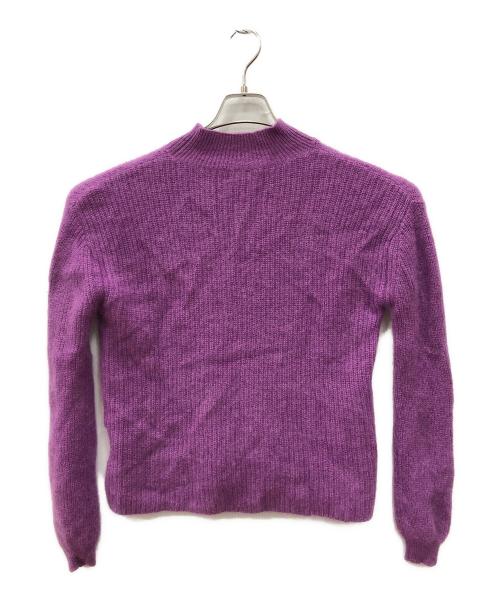 Abanicos（アバニコス）Abanicos (アバニコス) ピュアヤク ハンドステッチセーター パープル サイズ:MLの古着・服飾アイテム