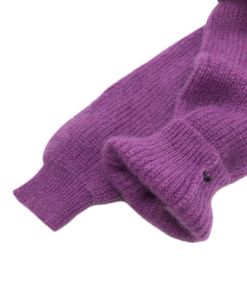 Abanicos（アバニコス）Abanicos (アバニコス) ピュアヤク ハンドステッチセーター パープル サイズ:MLの古着・服飾アイテム