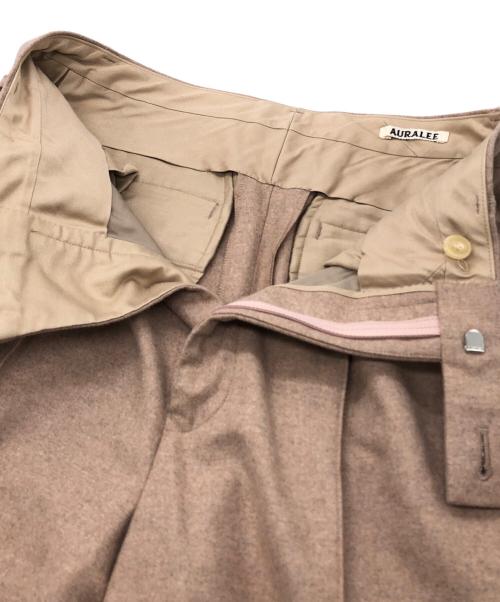 AURALEE（オーラリー）AURALEE (オーラリー) WOOL FULLING FLANNEL SLACKS ピンク サイズ:1の古着・服飾アイテム