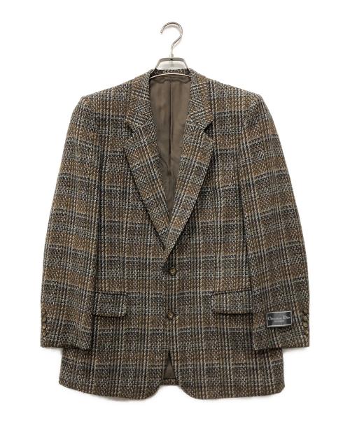 Christian Dior（クリスチャン ディオール）Christian Dior (クリスチャン ディオール) チェックテーラードジャケット ベージュ サイズ:A-6の古着・服飾アイテム