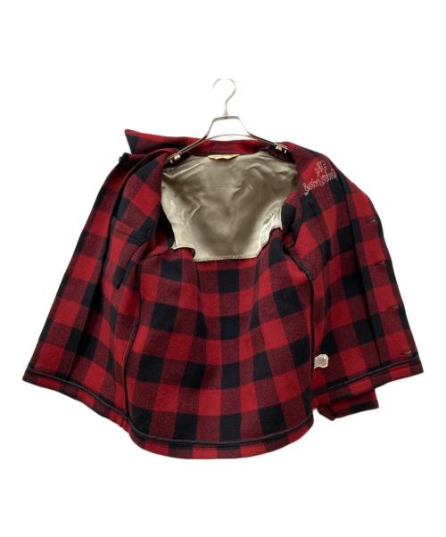 TENDERLOIN（テンダーロイン）TENDERLOIN (テンダーロイン) バッファローチェックジャケット レッド サイズ:Mの古着・服飾アイテム
