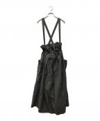 HUIS.ハウス）の古着「オールドレピア天日干しラミーリネン ロングスカート 遠州織物」｜グレー