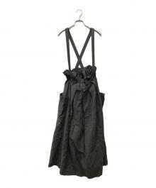 HUIS.（ハウス）の古着「オールドレピア天日干しラミーリネン ロングスカート 遠州織物」｜グレー