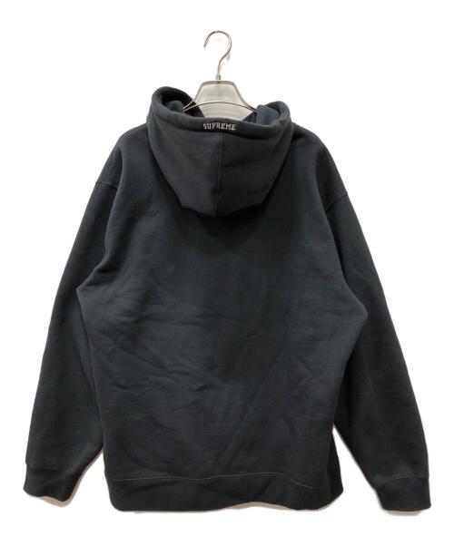 SUPREME（シュプリーム）Supreme (シュプリーム) NIKE (ナイキ) Leather Applique Hooded Sweatshirt ブラック サイズ:Ｌの古着・服飾アイテム