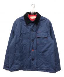 MARNI×YK JEONG（マルニ×ワイケー ジョン）の古着「ロゴ刺繍パデッドカバーオールジャケット」｜ネイビー