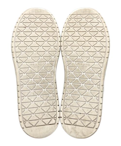 PRADA（プラダ）PRADA (プラダ) ウンタウン ボールドレザー スニーカー ホワイト サイズ:36 1/2の古着・服飾アイテム