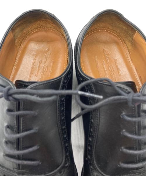 Jalan Sriwijaya（ジャランスリウァヤ）Jalan Sriwijaya (ジャランスリウァヤ) セミブローグ レザーソール ビジネスシューズ ブラック サイズ:8の古着・服飾アイテム