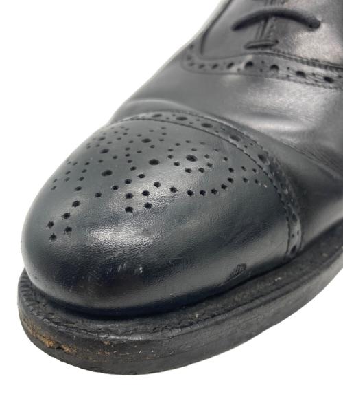 Jalan Sriwijaya（ジャランスリウァヤ）Jalan Sriwijaya (ジャランスリウァヤ) セミブローグ レザーソール ビジネスシューズ ブラック サイズ:8の古着・服飾アイテム
