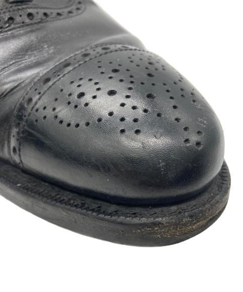 Jalan Sriwijaya（ジャランスリウァヤ）Jalan Sriwijaya (ジャランスリウァヤ) セミブローグ レザーソール ビジネスシューズ ブラック サイズ:8の古着・服飾アイテム