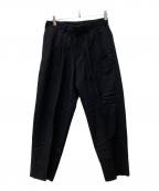 HEUGNユーゲン）の古着「ストライプタックパンツ」｜ブラック
