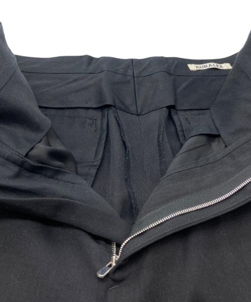 AURALEE（オーラリー）AURALEE (オーラリー) LIGHT WOOL MAX GABARDINE SLACKS ブラック サイズ:Lの古着・服飾アイテム