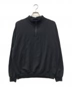AURALEEオーラリー）の古着「HIGH TWIST WOOL KNIT SHIRT」｜ブラック