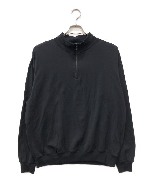 AURALEE（オーラリー）AURALEE (オーラリー) HIGH TWIST WOOL KNIT SHIRT ブラック サイズ:Lの古着・服飾アイテム