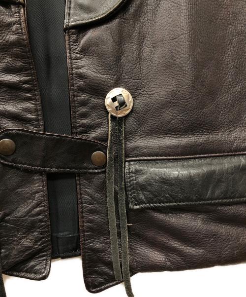 Schott（ショット）Schott (ショット) レザーベスト ブラウン サイズ:Sの古着・服飾アイテム