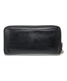 PORTER（ポーター）の古着「コードバンラウンドジップウォレット」｜ブラック