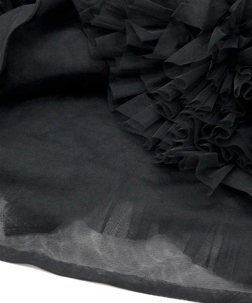 VIVIANO（ヴィヴィアーノ）VIVIANO (ヴィヴィアーノ) Flower Tulle Cardigan ブラック サイズ:Sの古着・服飾アイテム