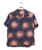 Sun Surfサンサーフ）の古着「FIRE WORKS ALOHA SHIRT」｜パープル