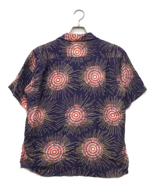 Sun Surf（サンサーフ）Sun Surf (サンサーフ) FIRE WORKS ALOHA SHIRT パープル サイズ:Mの古着・服飾アイテム
