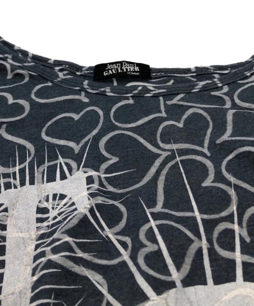 Jean Paul GAULTIER（ジャンポールゴルチェ）Jean Paul GAULTIER (ジャンポールゴルチェ) 長袖TOPハートプリントカットソー ネイビー サイズ:以下参照の古着・服飾アイテム