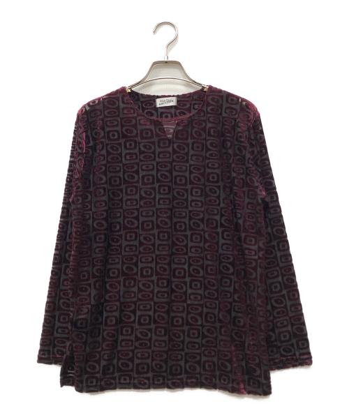 Jean Paul GAULTIER（ジャンポールゴルチェ）Jean Paul GAULTIER (ジャンポールゴルチェ) ベロアカットソー パープル サイズ:Sの古着・服飾アイテム