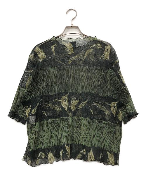 Jean Paul GAULTIER（ジャンポールゴルチェ）Jean Paul GAULTIER (ジャンポールゴルチェ) パワーネットカットソー グリーン サイズ:2の古着・服飾アイテム