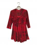 Jean Paul GAULTIERジャンポールゴルチェ）の古着「総柄チュニックカットソー」｜レッド