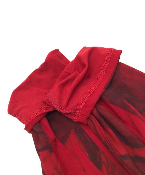 Jean Paul GAULTIER（ジャンポールゴルチェ）Jean Paul GAULTIER (ジャンポールゴルチェ) 総柄チュニックカットソー レッド サイズ:40の古着・服飾アイテム