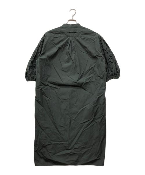 ticca（ティッカ）ticca (ティッカ) フラワーレース パフスリーブワンピース グレー サイズ:Fの古着・服飾アイテム