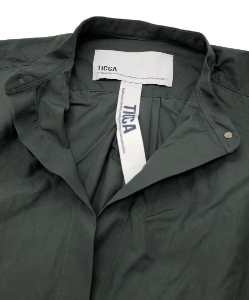 ticca（ティッカ）ticca (ティッカ) フラワーレース パフスリーブワンピース グレー サイズ:Fの古着・服飾アイテム